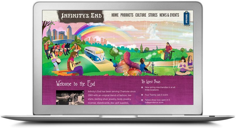 Epic Notion Client | Infinity's End Laptop Website Development and Design