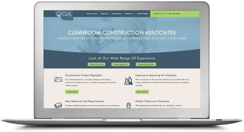 Epic Notion Digital Marketing | Cleanroom Construction Laptop Website Development and Design